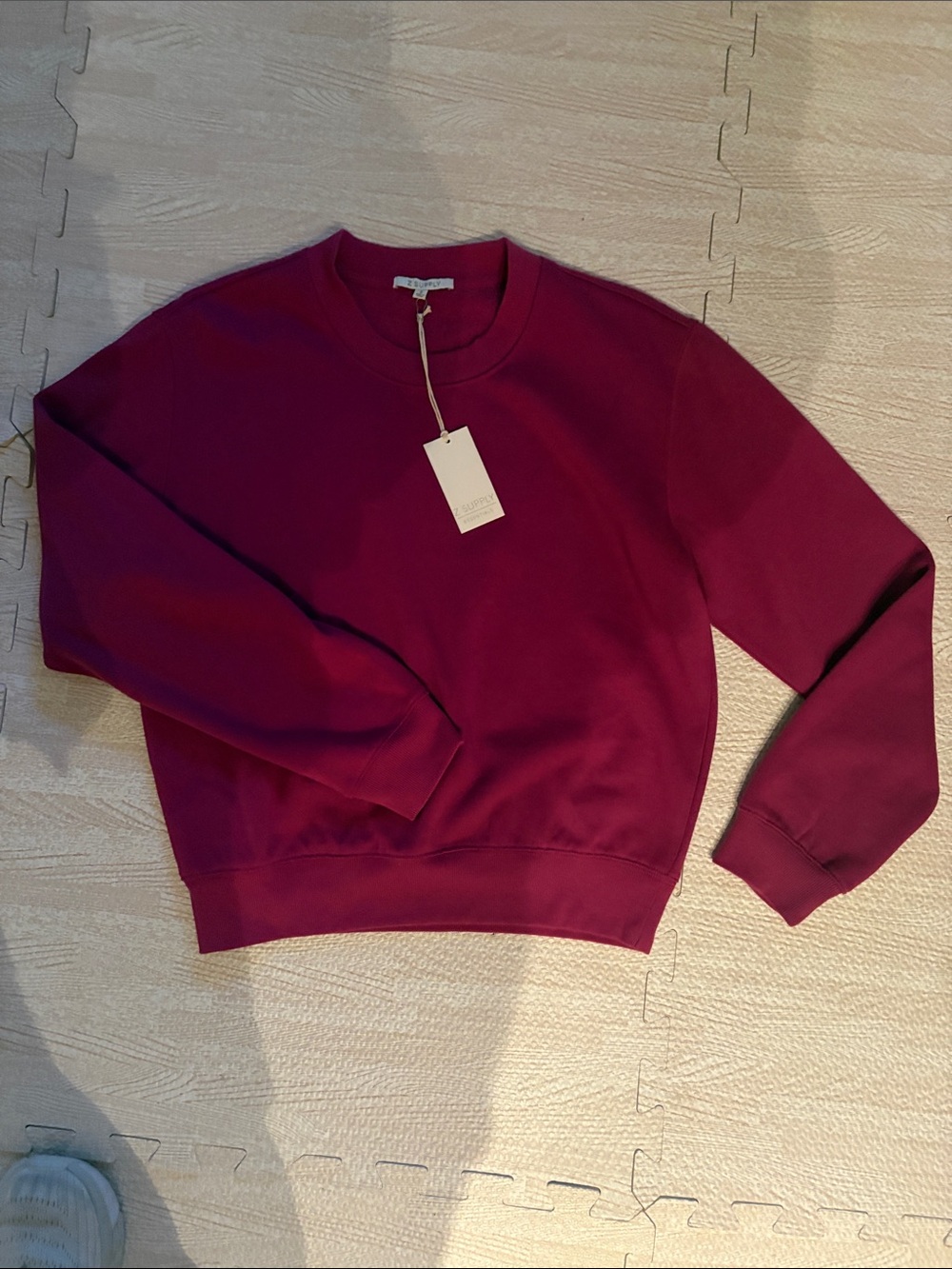 Z Supply Essentials  Berry Crewneck Pullover SMALL NWT